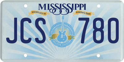 MS license plate JCS780