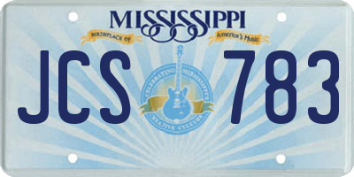 MS license plate JCS783