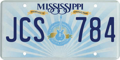 MS license plate JCS784