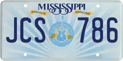 MS license plate JCS786