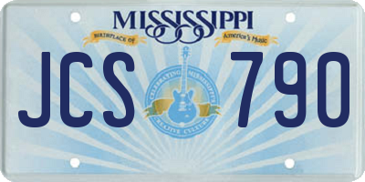 MS license plate JCS790