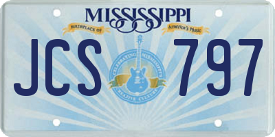 MS license plate JCS797