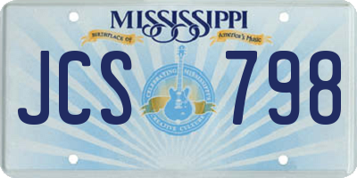 MS license plate JCS798