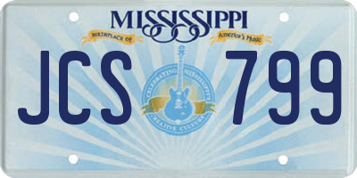 MS license plate JCS799