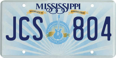 MS license plate JCS804