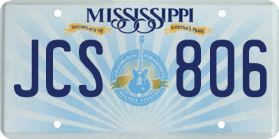 MS license plate JCS806