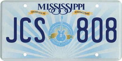 MS license plate JCS808