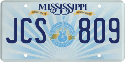 MS license plate JCS809