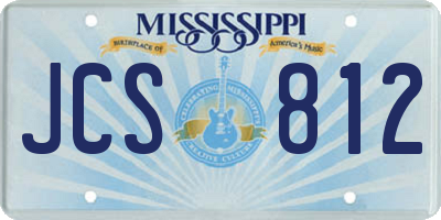 MS license plate JCS812