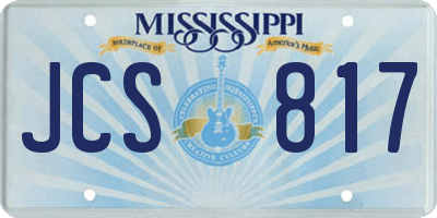MS license plate JCS817