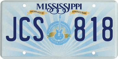 MS license plate JCS818