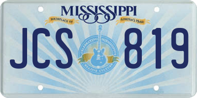 MS license plate JCS819