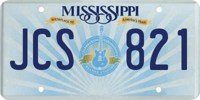MS license plate JCS821