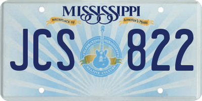 MS license plate JCS822