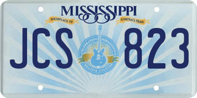 MS license plate JCS823
