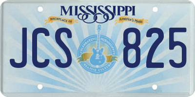 MS license plate JCS825