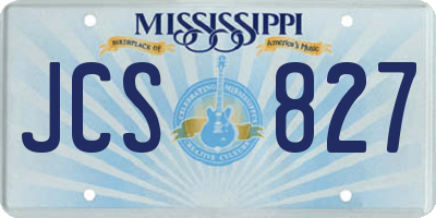 MS license plate JCS827