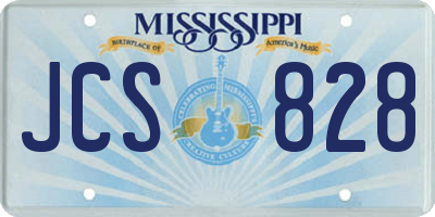 MS license plate JCS828