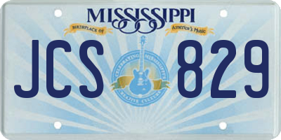 MS license plate JCS829