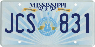 MS license plate JCS831