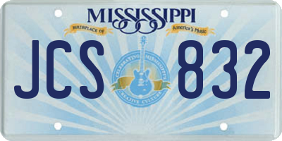 MS license plate JCS832