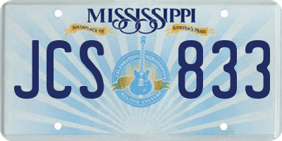 MS license plate JCS833