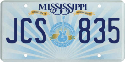 MS license plate JCS835