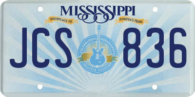 MS license plate JCS836