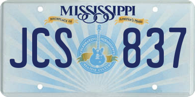MS license plate JCS837