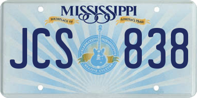 MS license plate JCS838