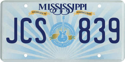 MS license plate JCS839