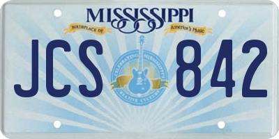 MS license plate JCS842