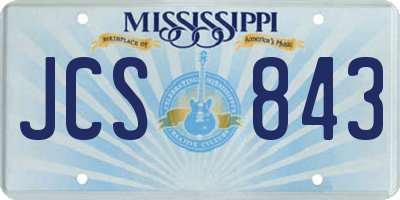 MS license plate JCS843