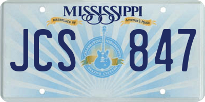 MS license plate JCS847