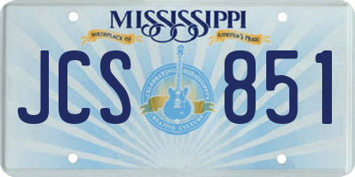 MS license plate JCS851