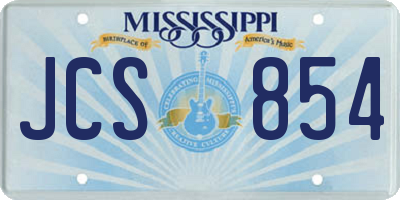 MS license plate JCS854