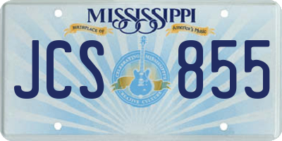 MS license plate JCS855