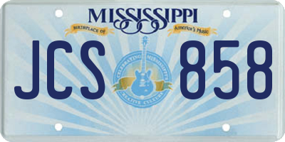 MS license plate JCS858