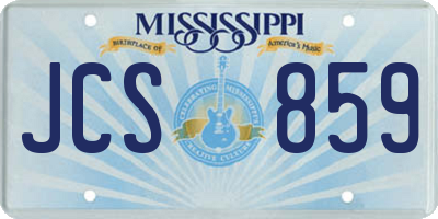 MS license plate JCS859