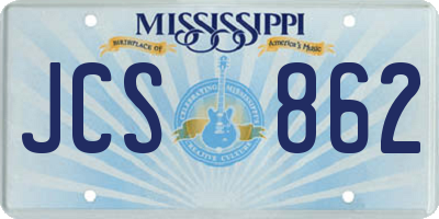 MS license plate JCS862