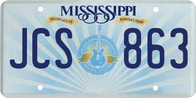MS license plate JCS863