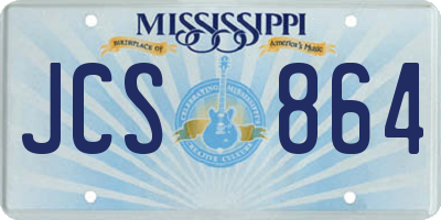 MS license plate JCS864