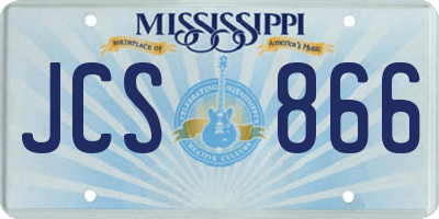 MS license plate JCS866