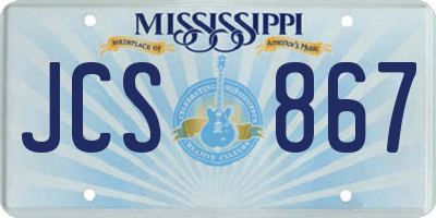 MS license plate JCS867