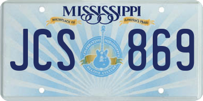 MS license plate JCS869