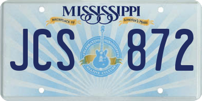 MS license plate JCS872