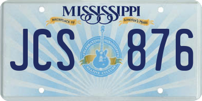 MS license plate JCS876