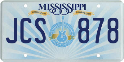 MS license plate JCS878