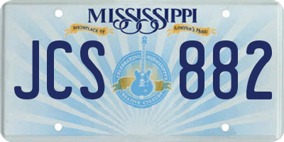 MS license plate JCS882