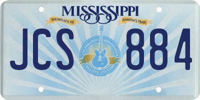 MS license plate JCS884